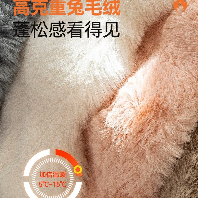 极速202d5新款网红兔毛绒冬季加厚阳台飘窗垫窗台坐垫定制海绵可