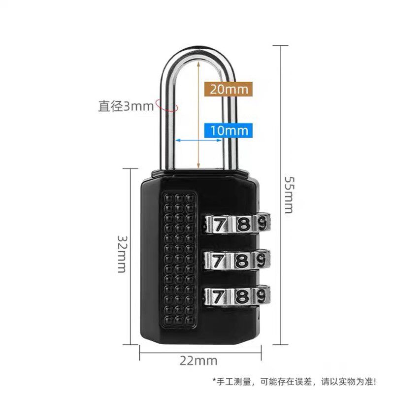 极速Suitcase combination lock padlock backpacPk Anti-theft c