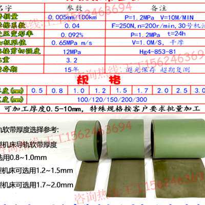 极速厂促机床导轨耐磨软带数w控车床v导轨贴塑带磨床铣床加工中心