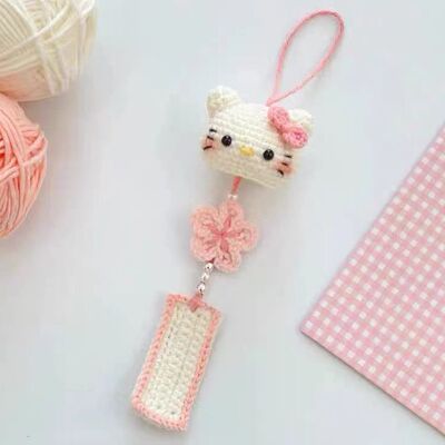 毛线手工编织kitty猫挂件材料包