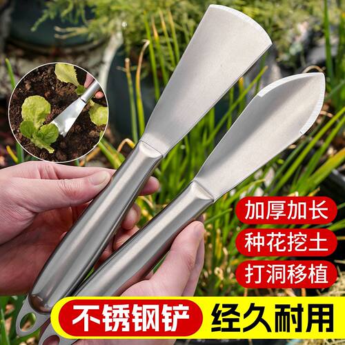 一体不锈钢园艺赶海铁铲