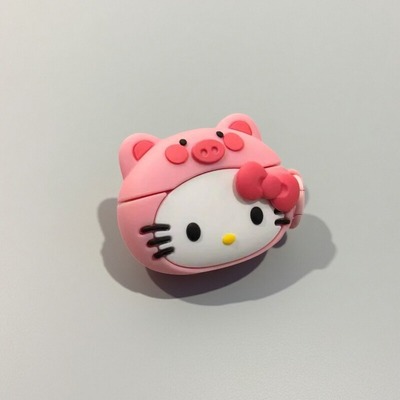小猪蝴蝶结KT猫适用华强北5代耳机壳苹果airpods pro 2代耳机保护壳蓝牙保护套3代耳机套硅胶软壳卡通小众4代