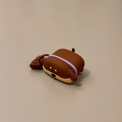 可爱便便小狗适用苹果airpods4代耳机壳AirPodsPro2耳机保护壳1代蓝牙3代华强北5代耳机套硅胶软壳保护套新款