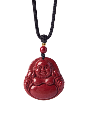 18年线下珠宝老店高纯度朱砂吊坠