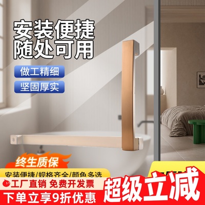 方管浴室玻璃门拉手弧形门把手