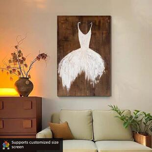 中世纪侘寂风格客厅装饰画抽象高端入口挂画书房茶室艺术画无框画