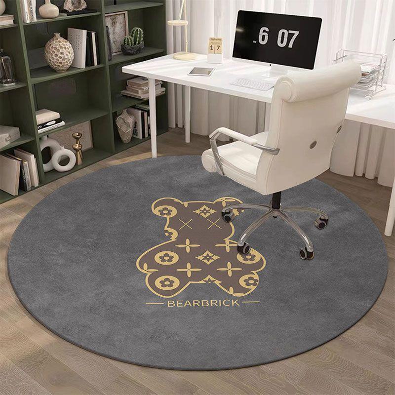 落地镜圆形地毯卧室电脑学习椅地垫转椅儿童书桌梳化妆台椅子垫子