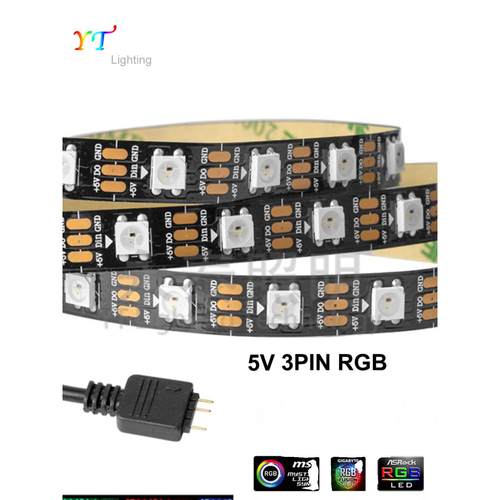 幻彩灯机箱华硕华擎微星AVRA神光同步5v三针主板变色全彩LED灯带