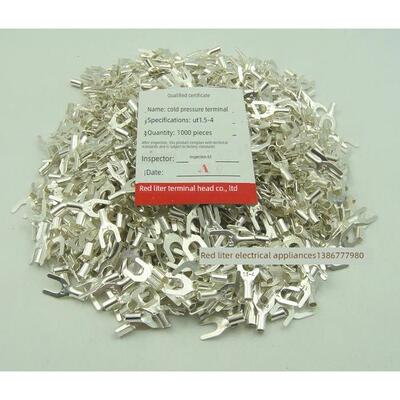 UT1.5-4 1000祇1包 冷压接线端子 接线端头 叉形裸端头 B
