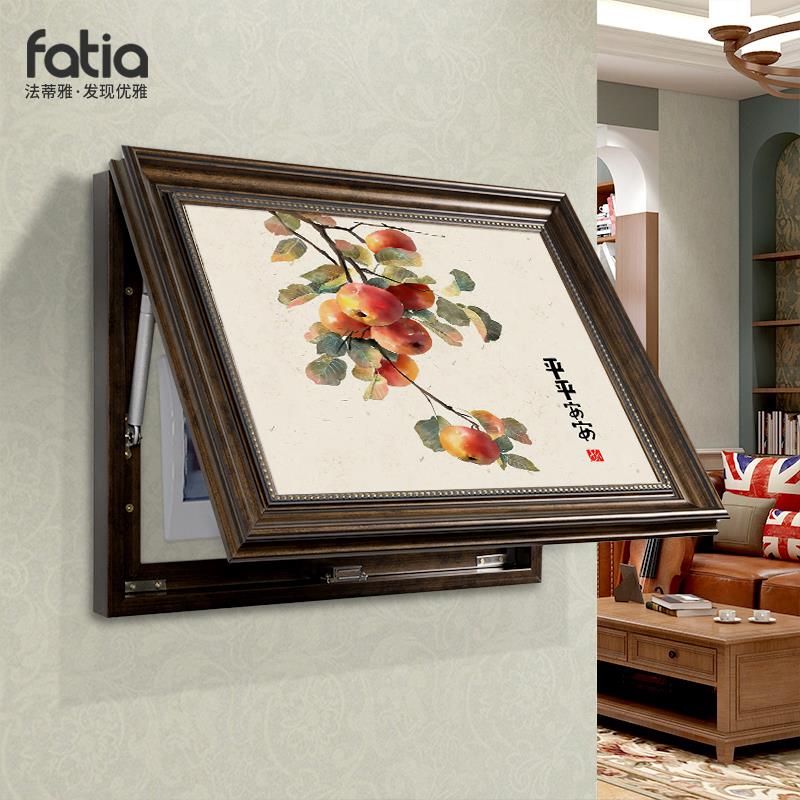 平安新中式电表箱装饰画免打孔遮挡配电箱挂画电闸箱弱电箱开关盒