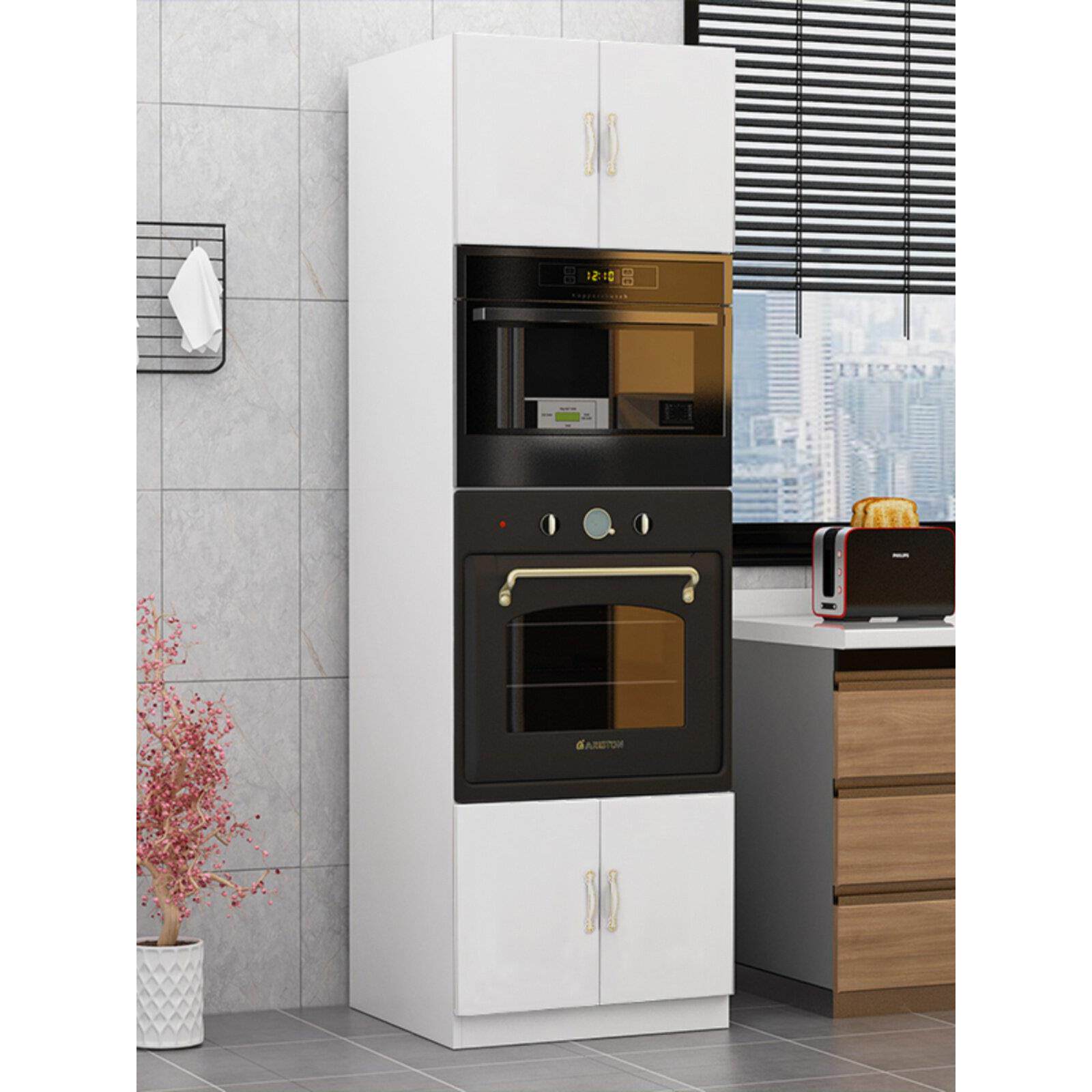 橱柜厨房置物架落地多层多功能嵌入式消毒柜洗碗机微波炉收纳架子