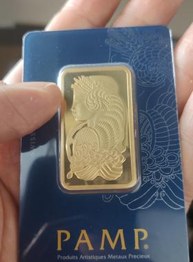 实重1盎司/100克/50克 1:1覆刻彷真金条 纯铜镀金 金属工艺礼品摆