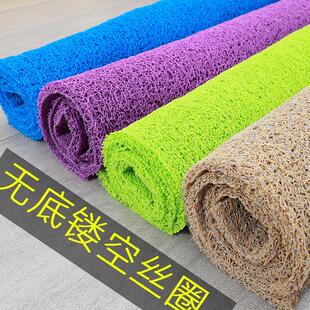 镂空无底丝圈地垫绿色地毯镂空透水漏水门垫游泳池地垫防溅水凉垫