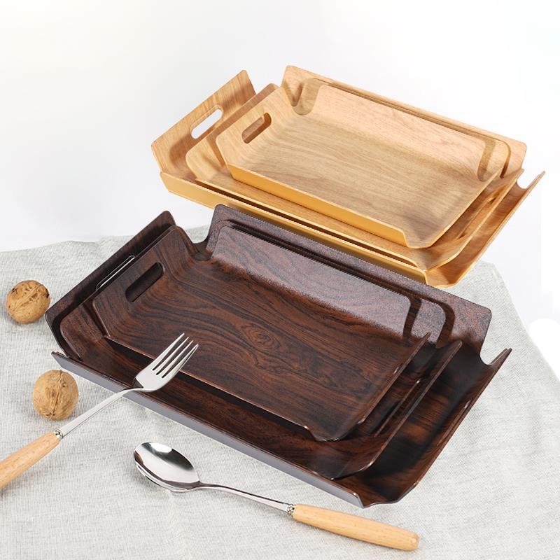 防霉塑料托盘长方形面包托盘饭厅酒店餐盘茶盘咖啡盘烘焙店蛋糕盘