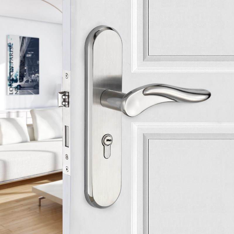 孔距180mm50锁双舌锁门执手门把手木门锁室内门卧室房间门面板锁