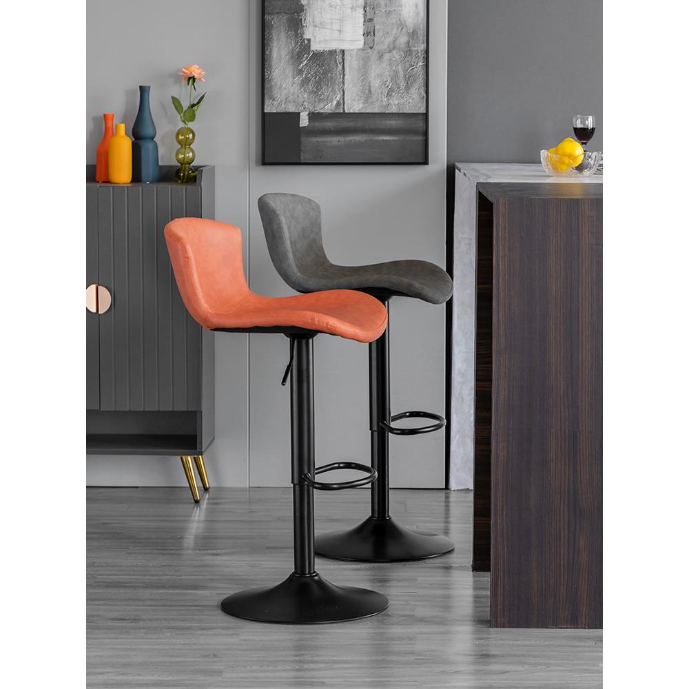 吧台椅升降椅前台吧凳现代简约时尚吧椅酒吧高脚凳铁艺高靠背凳子