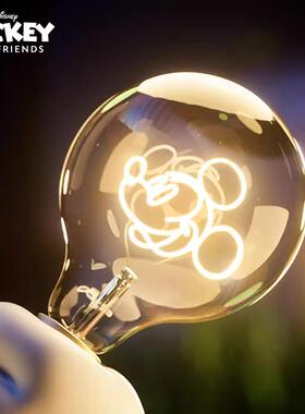 米奇手台灯卧室床头气氛灯创意卡通可爱儿童房装饰小夜灯 灯泡