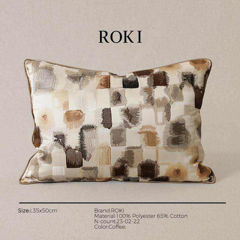 如琪轻奢高级感抱枕羊绒刺绣系列沙发客厅靠枕床头靠背腰枕抱枕套