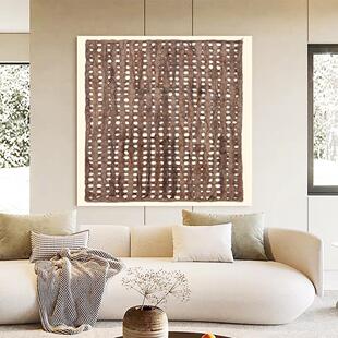 侘寂风客厅民宿酒店挂画卧室床头装饰画家居软装方形无框画墙壁画