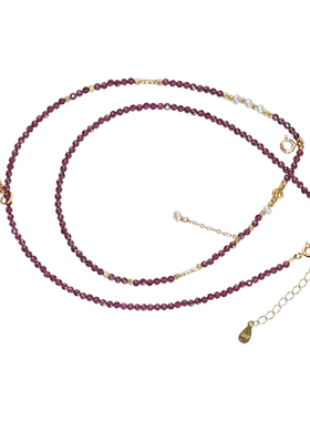 【普陀山旗舰】九紫离火黄财财石榴石紫色招财精美事业项链吊坠