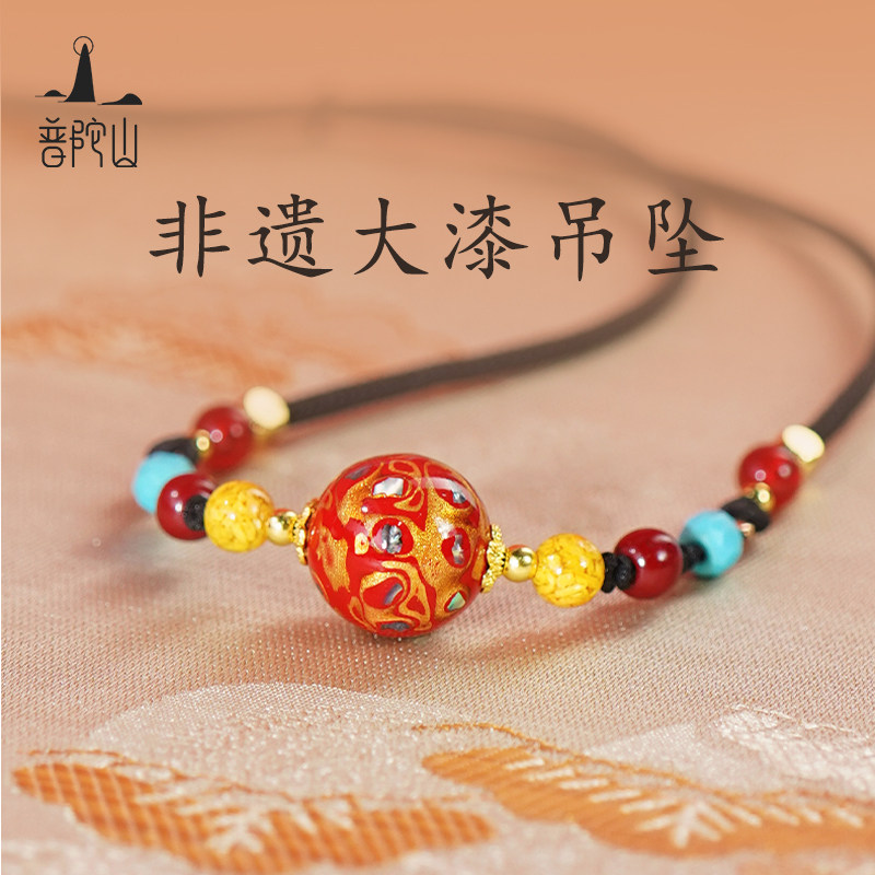 非遗大漆工艺，手工编织红绳