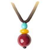 普陀山天然高含量朱砂吊坠官方正品 蜜蜡项链好运女朋友礼物