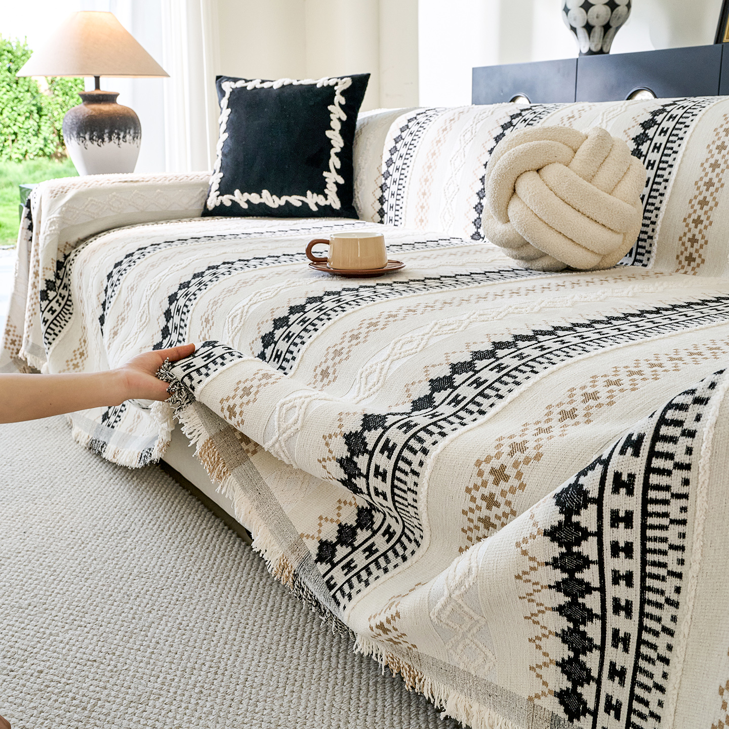 高级感沙发盖布巾四季通用坐垫全包套罩2025新款秋冬防滑沙发盖毯