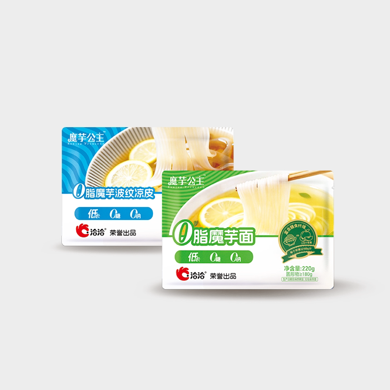 洽洽魔芋凉皮魔芋凉面低卡魔芋丝开袋即食火锅涮菜油醋汁油泼辣子