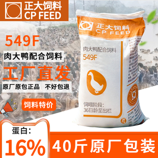 正大549F肉大鸭饲料柯尔鸭用粮宠物鸭饲料中大鸭颗粒钓鱼打窝