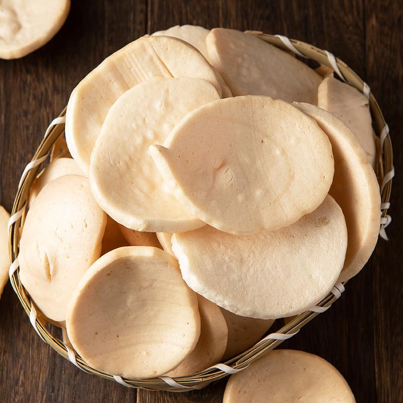 老式爆年糕大片 8090怀旧零食童年回忆猫耳朵手工爆米花年糕片