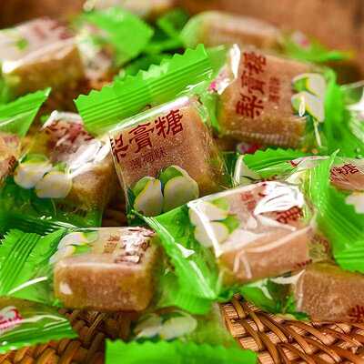 百草枇杷秋梨膏糖老式薄荷味小零食糖果散装梨高糖小包装