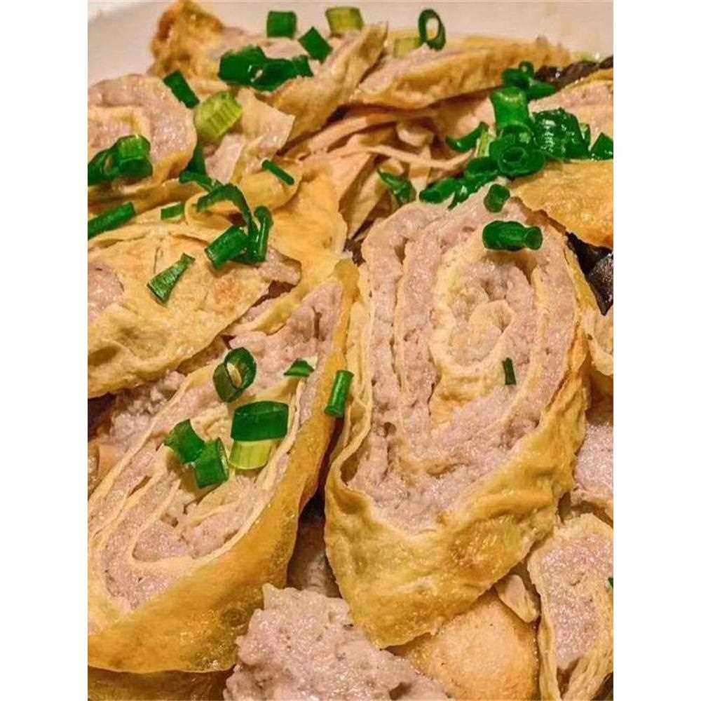 手工蒸肉蛋卷山东老式卷煎2斤商用大席菜焖子卷尖扦子猪肉下酒菜