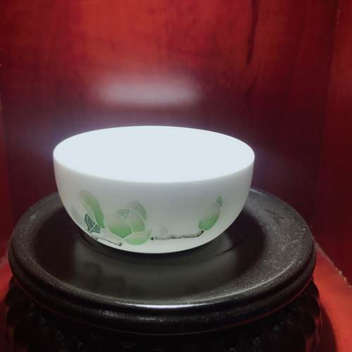 醴陵釉下五彩瓷手绘功夫茶陶瓷茶杯主人杯薄胎透光花色玉兰花70ml