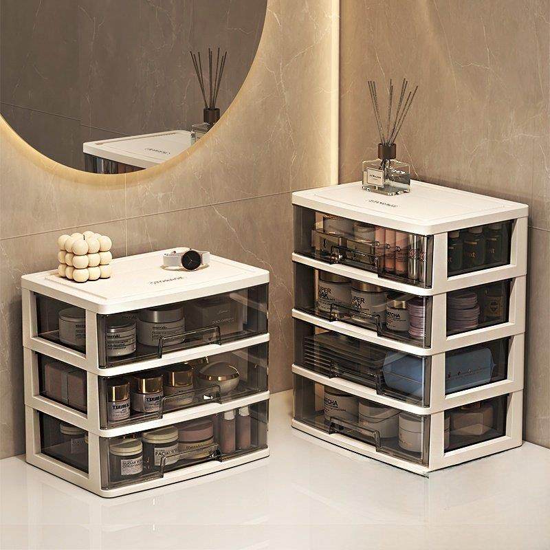 化妆品收纳盒梳妆台置物架桌面高级感卫生间洗漱台护肤整理柜新款,收纳整理,桌面收纳盒,淘宝优惠券,粉丝福利购,淘宝优惠卷