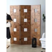 全实木切出屏风可折叠移动茶室酒店盒子隔断可折叠屏风榆树家庭别