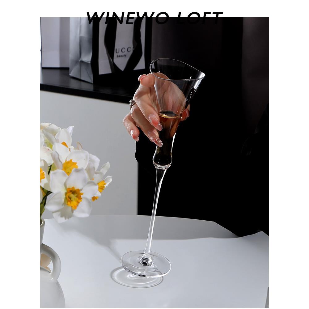 {湿云不渡西桥冷 细花知}中古vintage酒杯高脚杯子香槟杯鸡尾酒杯