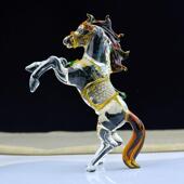 马水晶马十二生肖摆件马到成功男女礼物吉祥物马年客厅玄关装 饰件