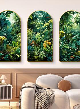 泰式东南亚热带雨林挂画绿植客厅沙发背景墙装饰走廊过道餐厅壁画