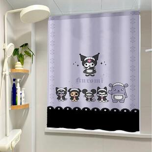 魔术贴小窗户短窗帘遮光自粘免打孔安装粘贴式简易遮阳布帘库洛米