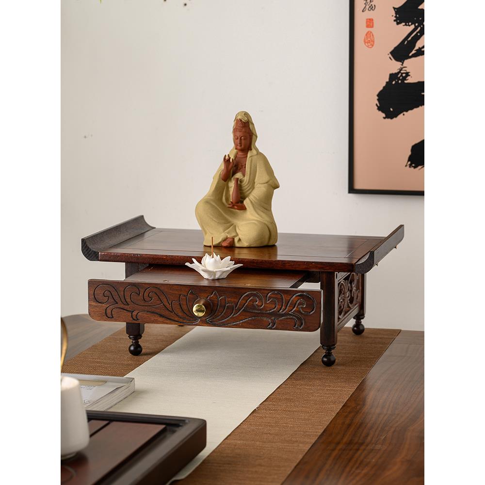 实木供台佛龛壁挂式小型神龛供奉台香炉置物架观音佛像供座台