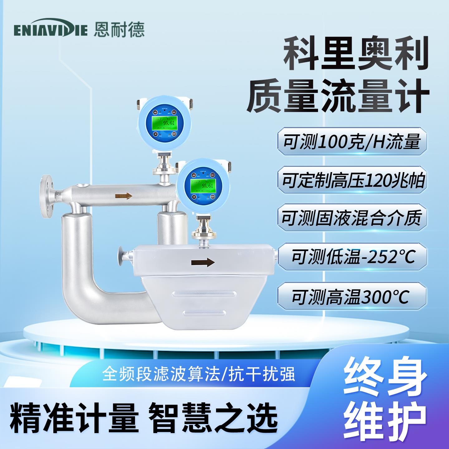 恩耐德科氏力质量流量计高温高压深冷直管科里奥利空气质量流量计