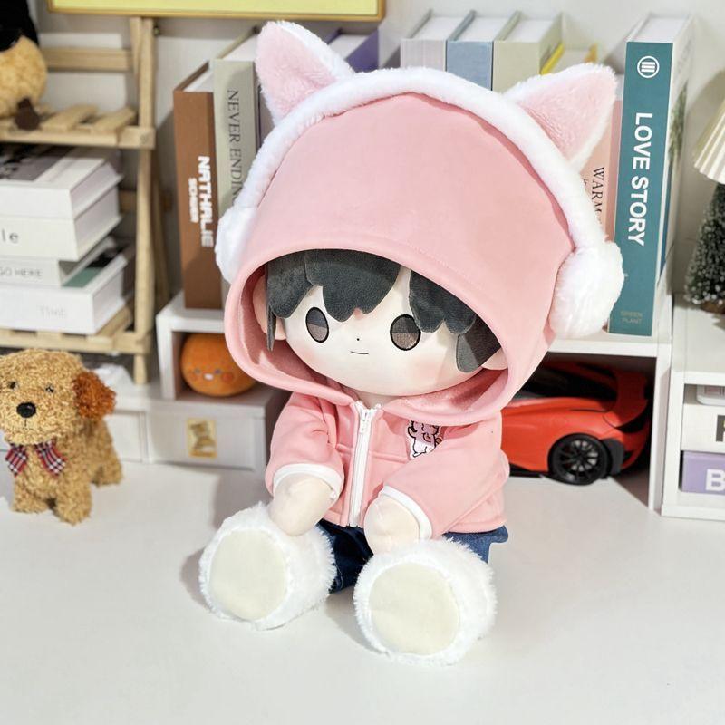 策策虎听音乐小猫40cm棉花娃娃衣一翻赏体四十厘米替换公仔玩偶服