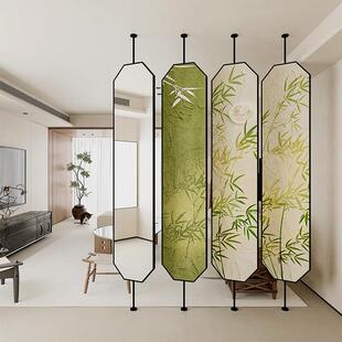 屏风隔断客厅玄关入户正对门折叠轻奢高级感竹子进门遮挡顶天立地