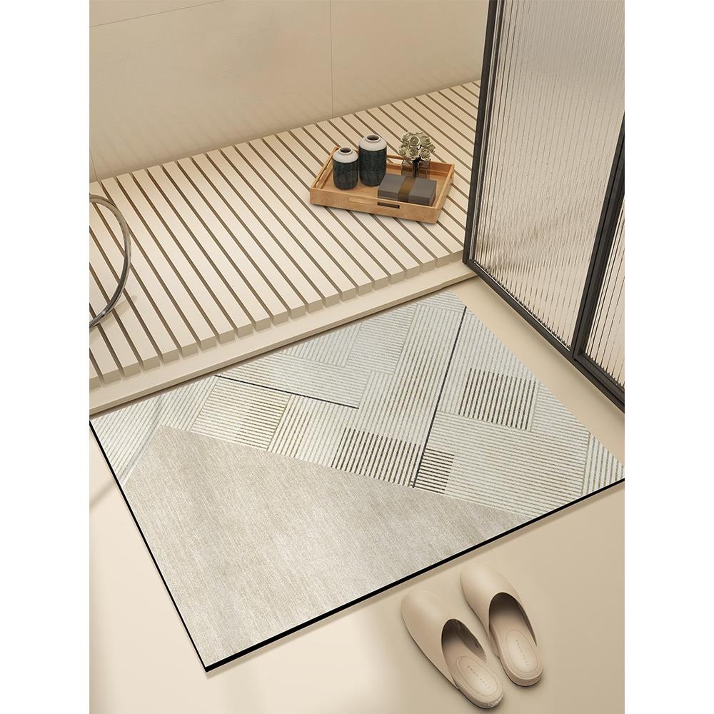 浴室地垫软硅藻泥吸水垫厕所门口防滑脚垫子洗手间卫生间速干地毯