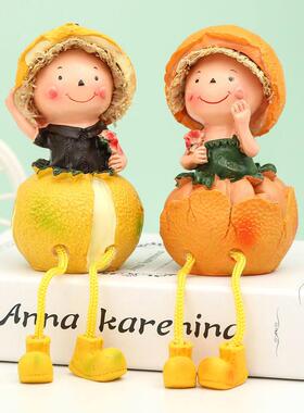 摆件装饰娃娃客厅家居摆设酒柜ins风可爱卡通创意吊脚娃娃小礼品