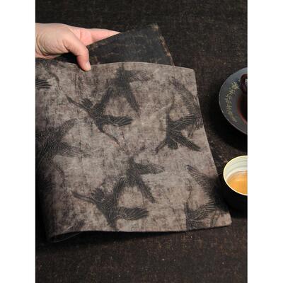 香云沙双面茶席禅宗风格彷古茶盘席中国风鹤桌旗茶桌席