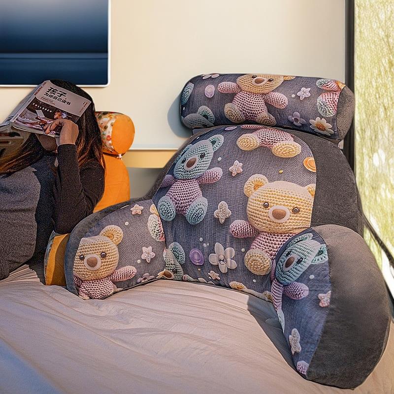 5D床头靠垫软包护腰靠枕大靠背孕妇沙发抱枕床上宿舍学生躺枕头