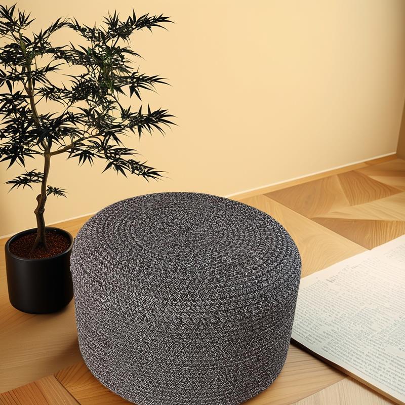 棉绳手工蒲团坐垫矮凳懒人榻榻米家用坐墩飘窗阳台地上加厚墩子