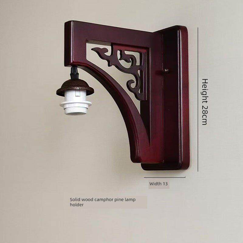 实木壁灯灯座全铜壁坐式雕花台灯坐式长花园式7形支架如意