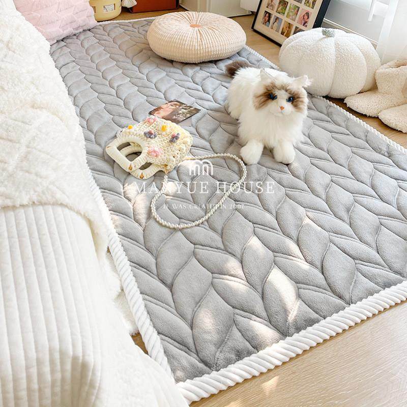 蔓越家 ins加厚地毯肤感绒卧室地垫防滑榻榻米绒面垫子地毯床边垫,居家布艺,家用脚垫,淘宝优惠券,粉丝福利购,淘宝优惠卷